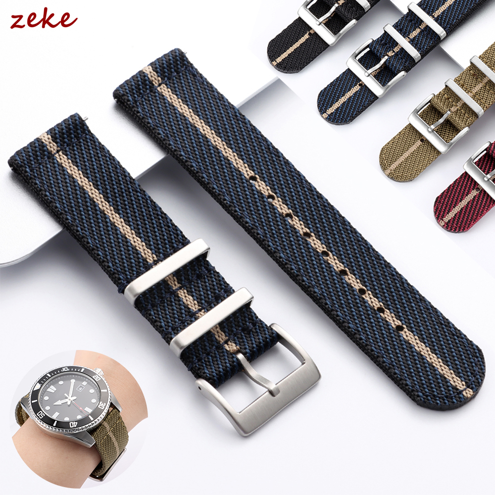 Canvas Strap Watch - 20mm 22mm Nylon Watch Band for