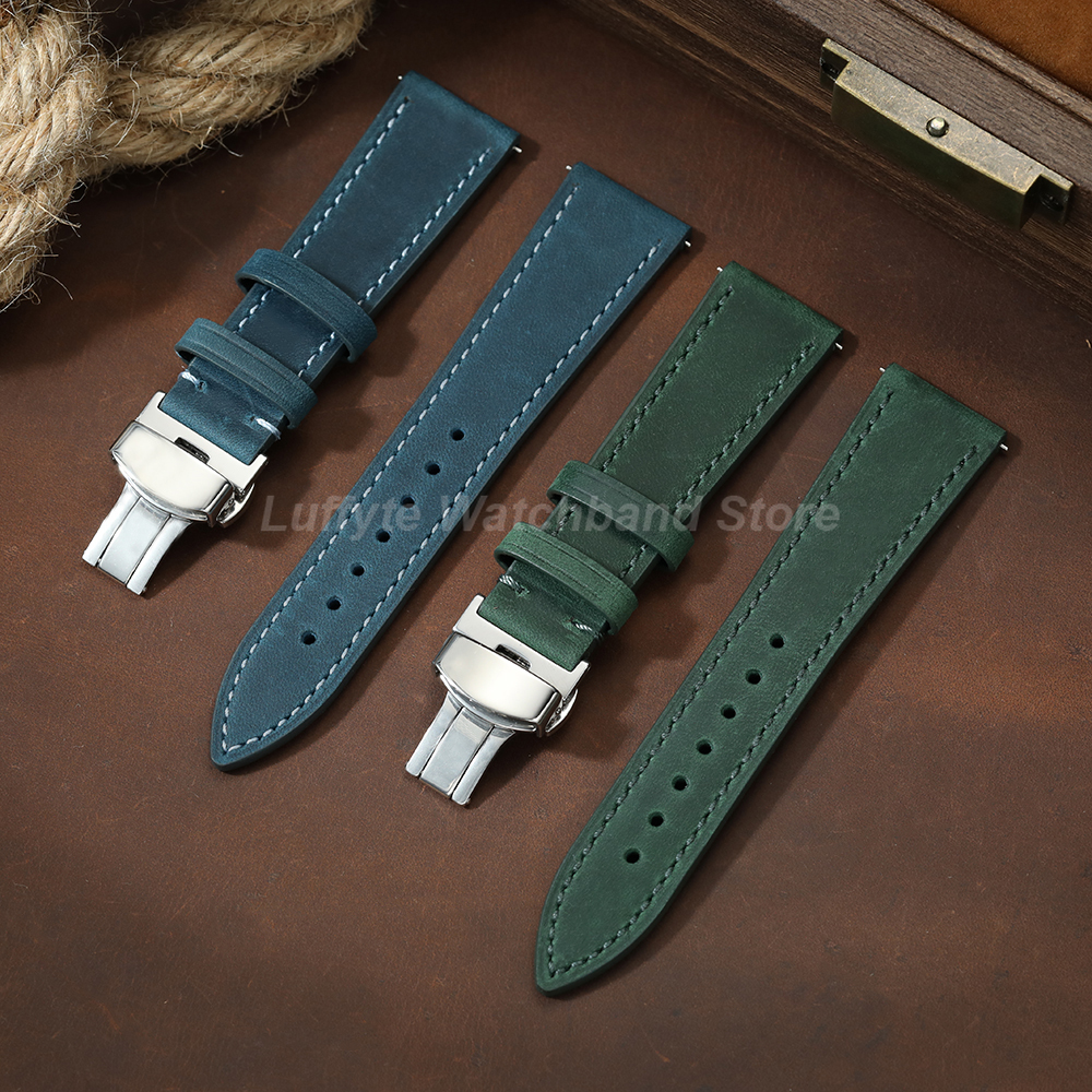 Leather Strap Quick Release - Butterfly Clasp Quick Release Men Crazy
