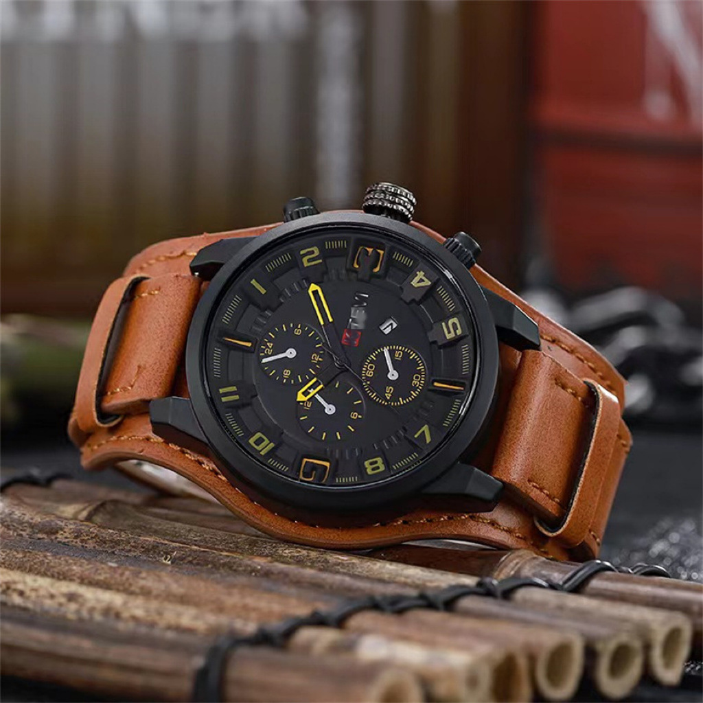 Retro Luxury Men Quartz Watch  - Leather Watch Band Men 리뷰 및 가격