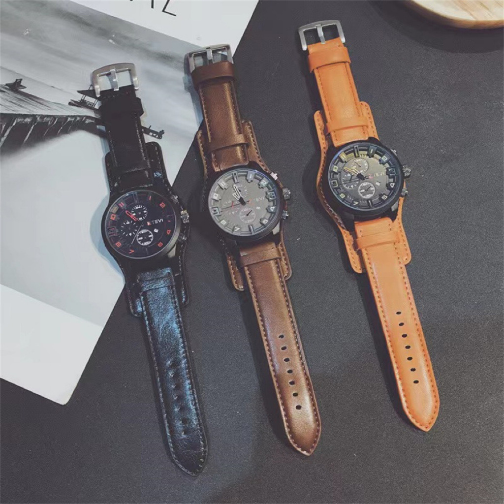 Retro Luxury Men Quartz Watch  - Leather Watch Band Men 리뷰 및 가격