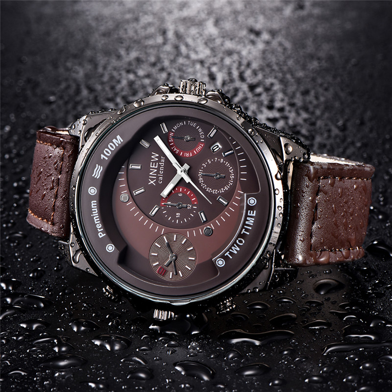 Original XINEW Brand Men Watch - Leather Watch Band Men 리뷰 및 가격