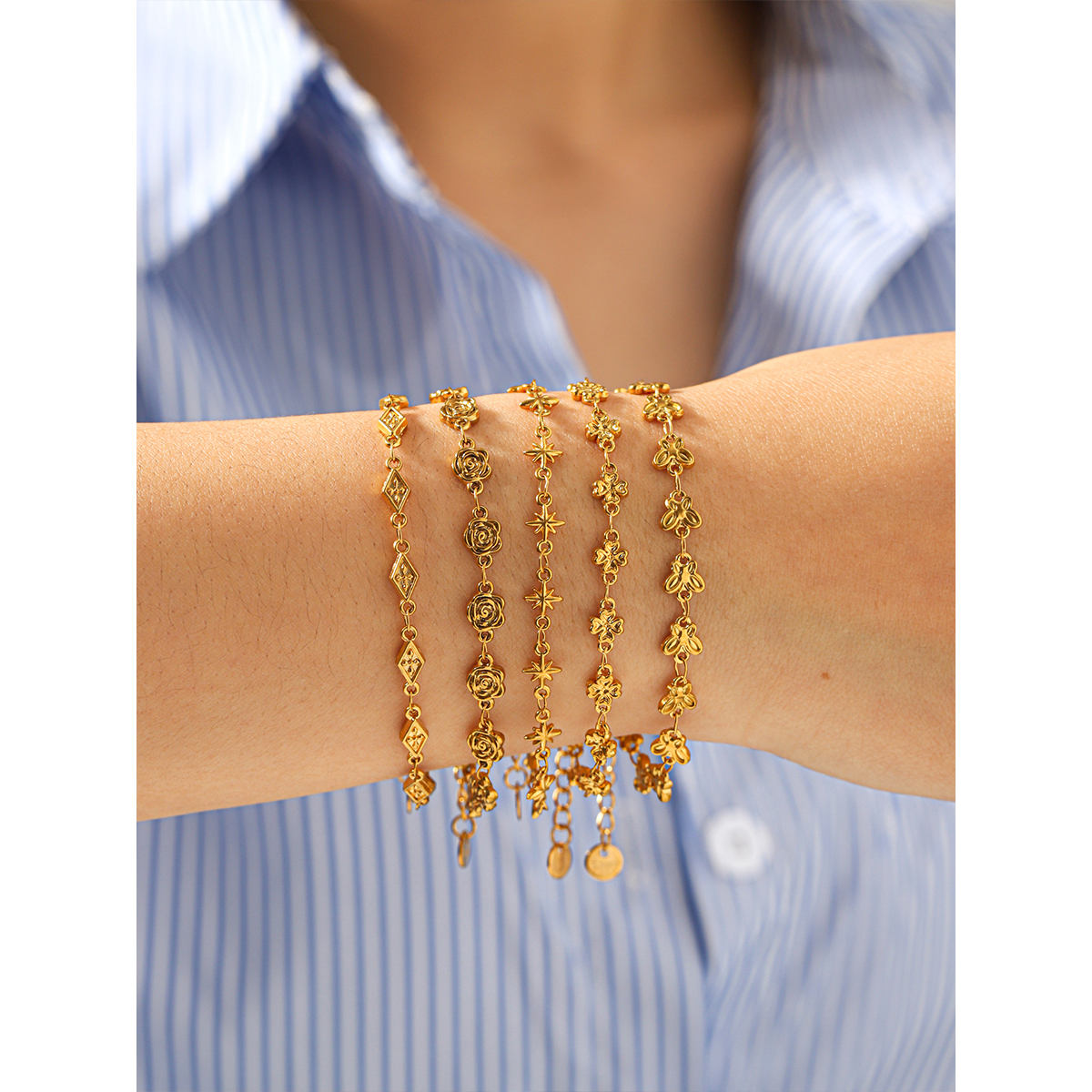 Butterfly Flower Charm Bracele - Butterfly Clasp Deployant 리뷰 및 가격