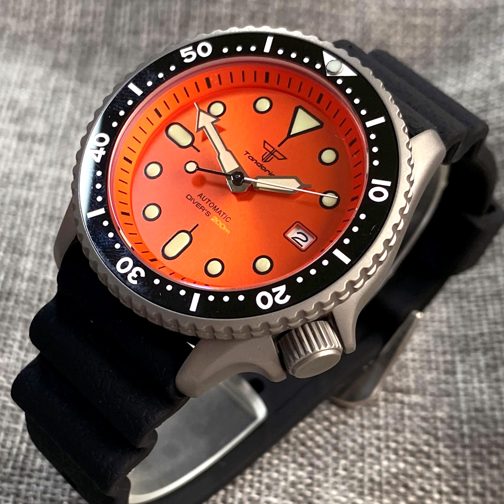 Tandorio 41mm Titanium NH35 Me - Rubber Strap Diver 리뷰 및 가격
