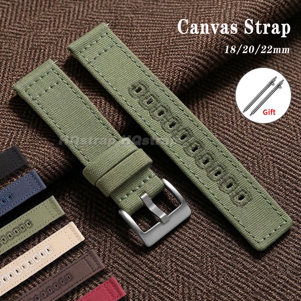 Nylon Canvas Watch Strap 18mm  - Canvas Strap Watch 리뷰 및 가격
