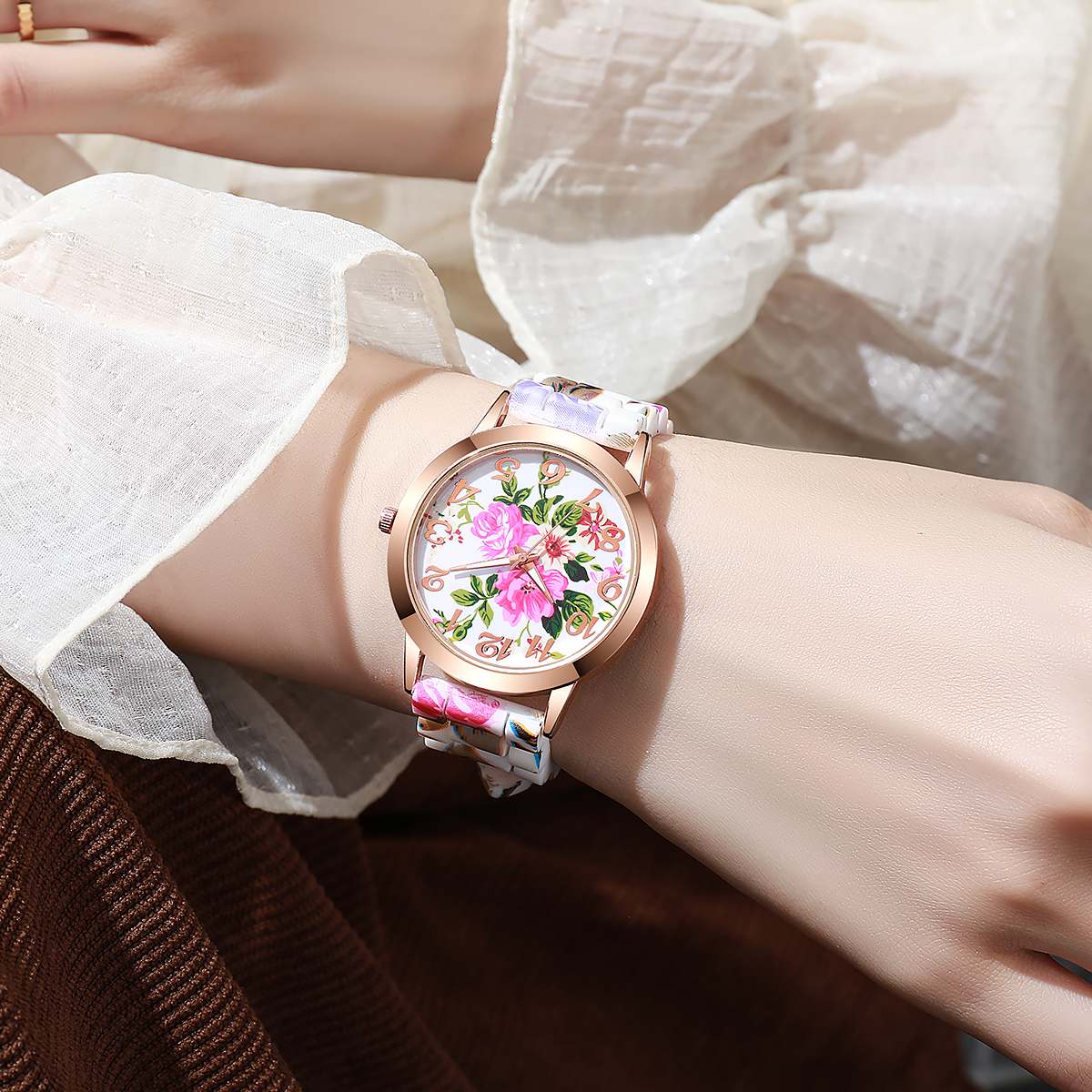 2/3/4/5PCS Fashion Flowers Pri - Silicone Band Women 리뷰 및 가격
