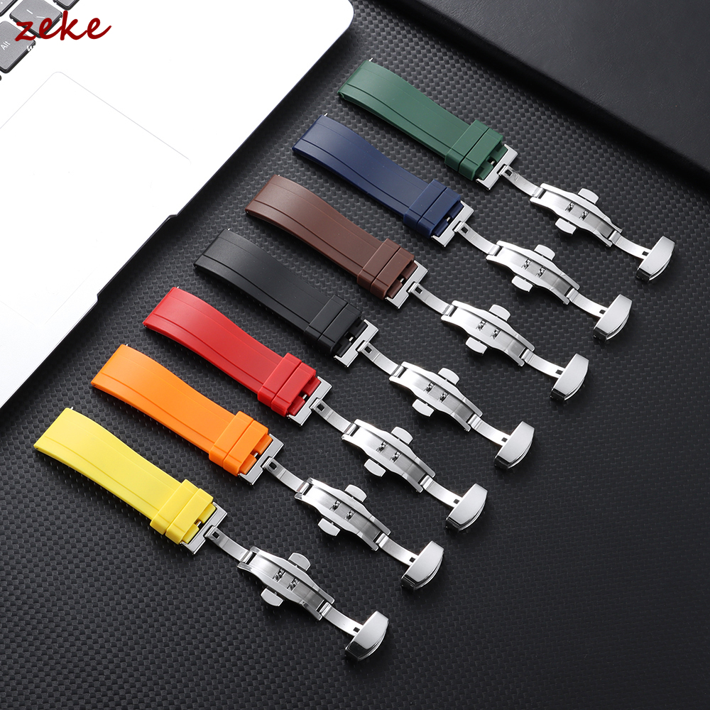 20mm 22mm Rubber Strap for Ome - Butterfly Clasp Deployant 리뷰 및 가격