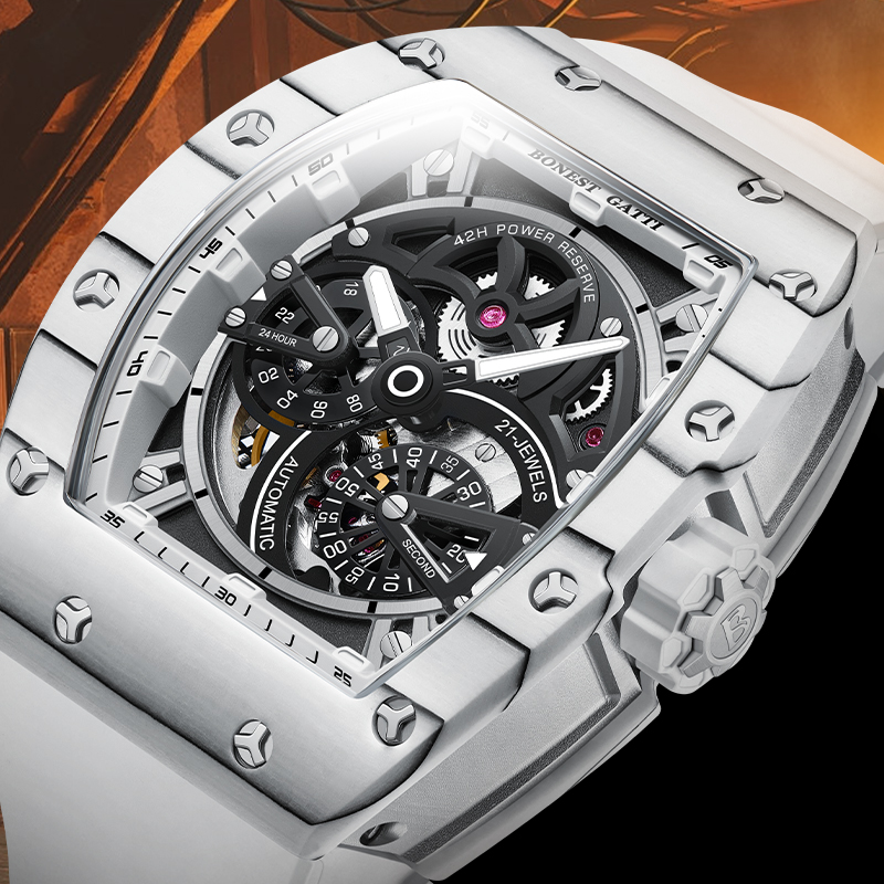 BONEST GATTI Men's Mechanical  - Rubber Strap Diver 리뷰 및 가격
