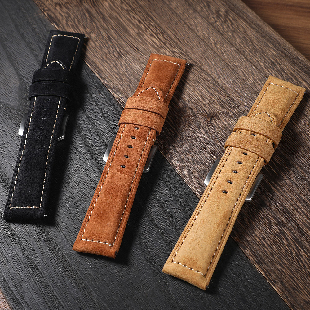 Genuine Suede Watch Strap 22mm - Suede Strap Watch 리뷰 및 가격