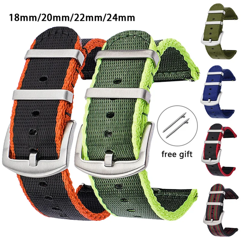 18/20/22/24mm Nylon Strap Men  - Canvas Strap Watch 리뷰 및 가격