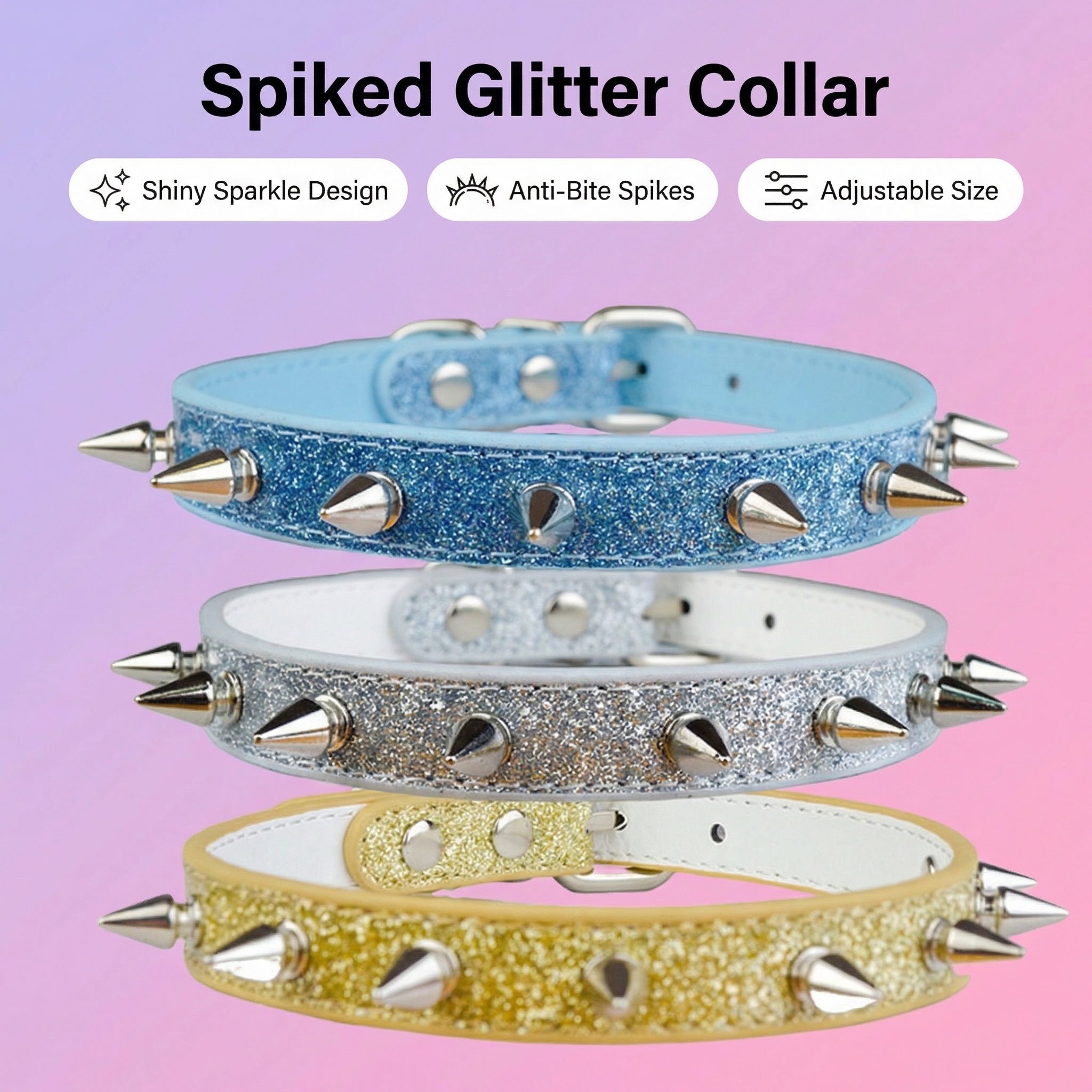 Punk Style Rivet Pet Collar Le - Leather Strap Quick Release 리뷰 및 가격