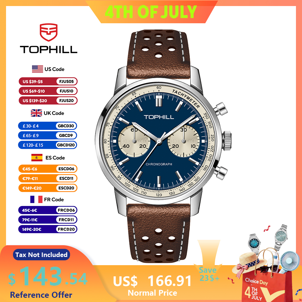 TOPHILL Vintage Racing Chronog - Tropic Strap Vintage 리뷰 및 가격
