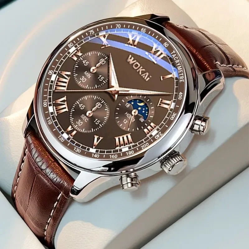 Luxury Brand Watch Mens Quartz - Leather Watch Band Men 리뷰 및 가격