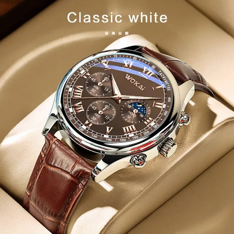 Luxury Brand Watch Mens Quartz - Leather Watch Band Men 리뷰 및 가격