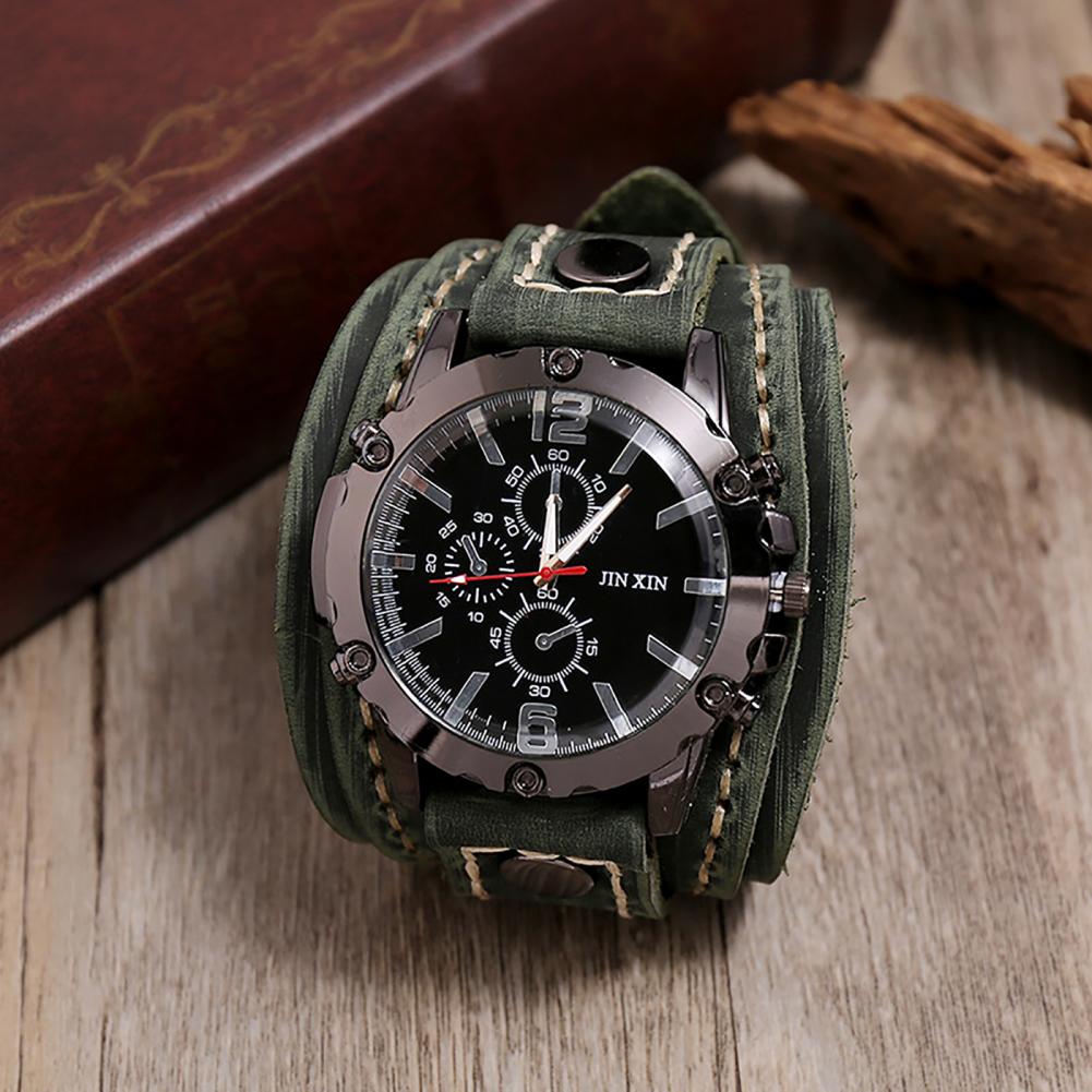 Retro Mens Quartz Watch Round  - Leather Watch Band Men 리뷰 및 가격