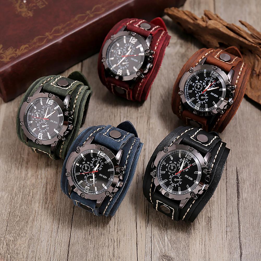 Retro Mens Quartz Watch Round  - Leather Watch Band Men 리뷰 및 가격