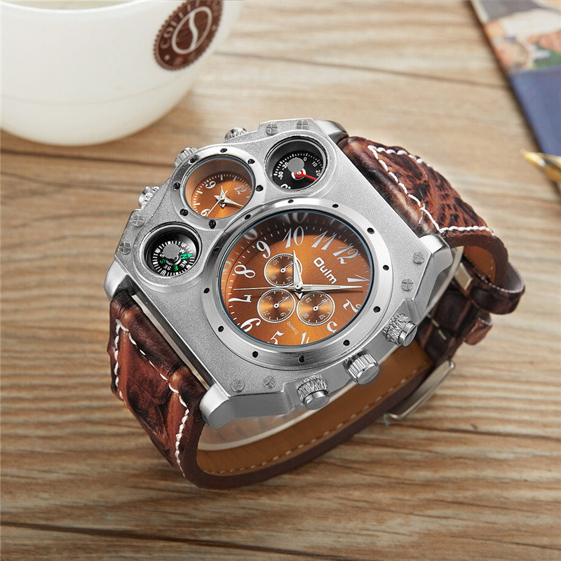 New Model OULM Watch Men Quart - Leather Watch Band Men 리뷰 및 가격