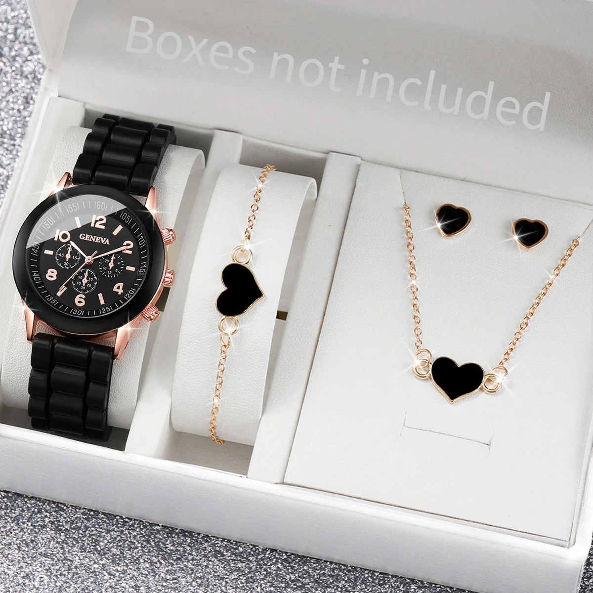 5/6PCS Fashion Women Watches C - Silicone Band Women 리뷰 및 가격