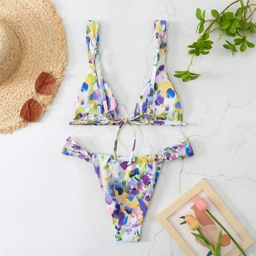 Vintage Print Bikini Thong Str - Tropic Strap Vintage 리뷰 및 가격
