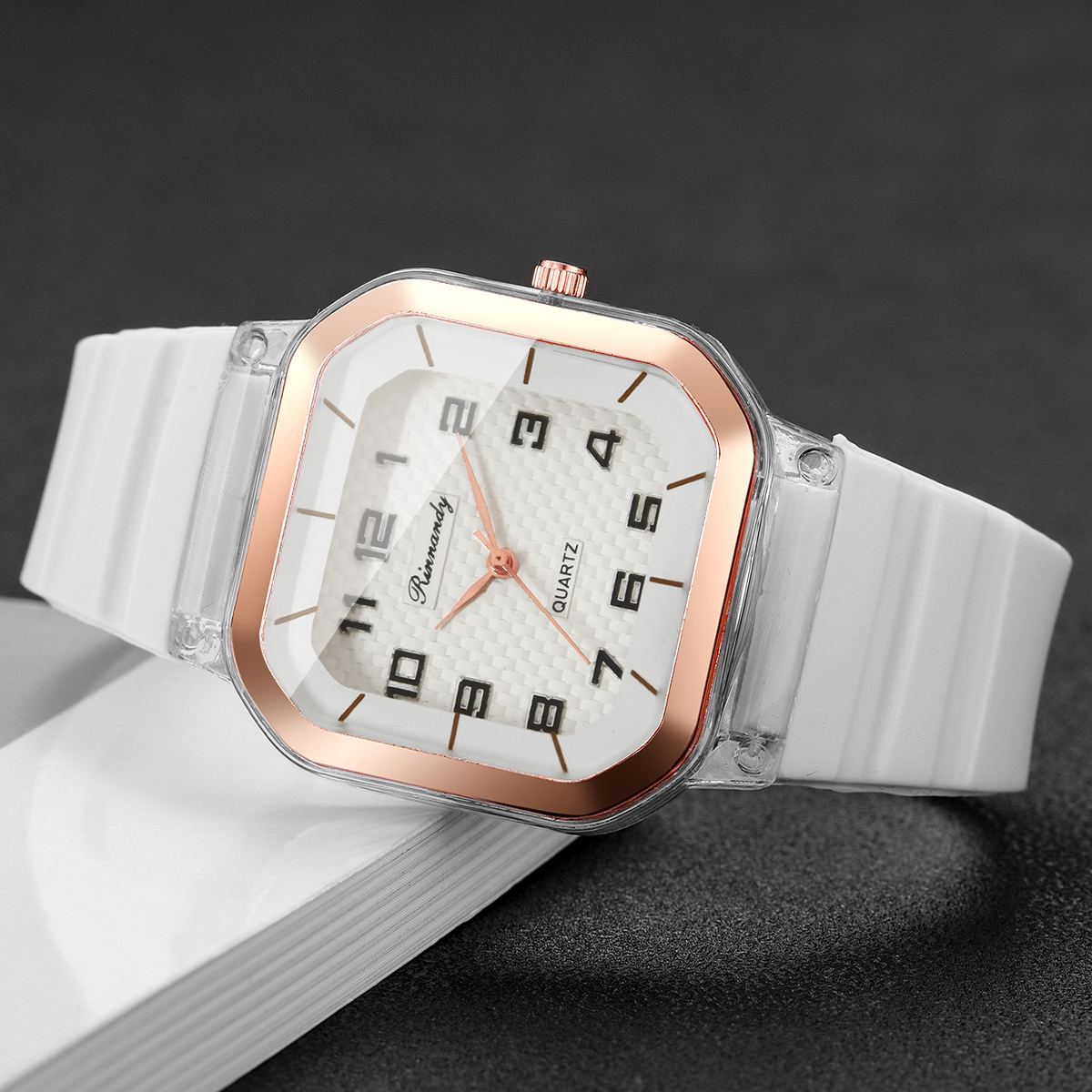5PCS Fashion Square Arabic Dia - Silicone Band Women 리뷰 및 가격